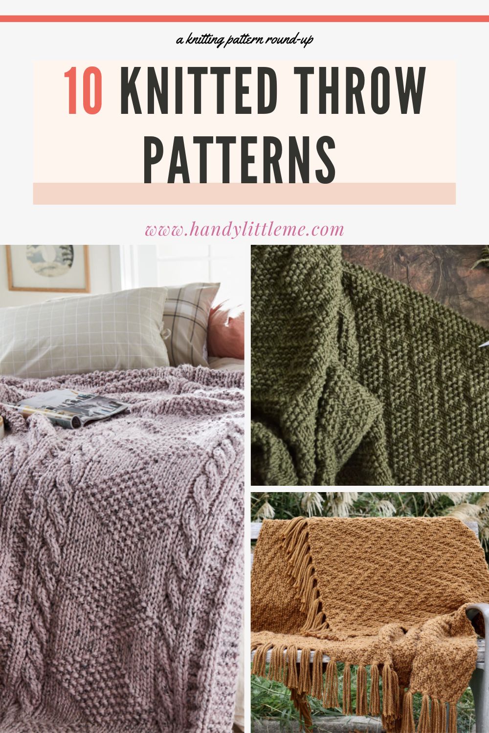 10 Knitted Throw Patterns - Handy Little Me