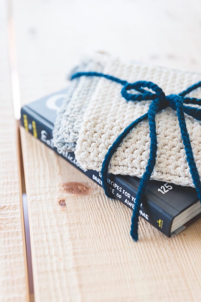 Raji's Craft Hobby: Ribbed Double Thick Crochet Square Potholder