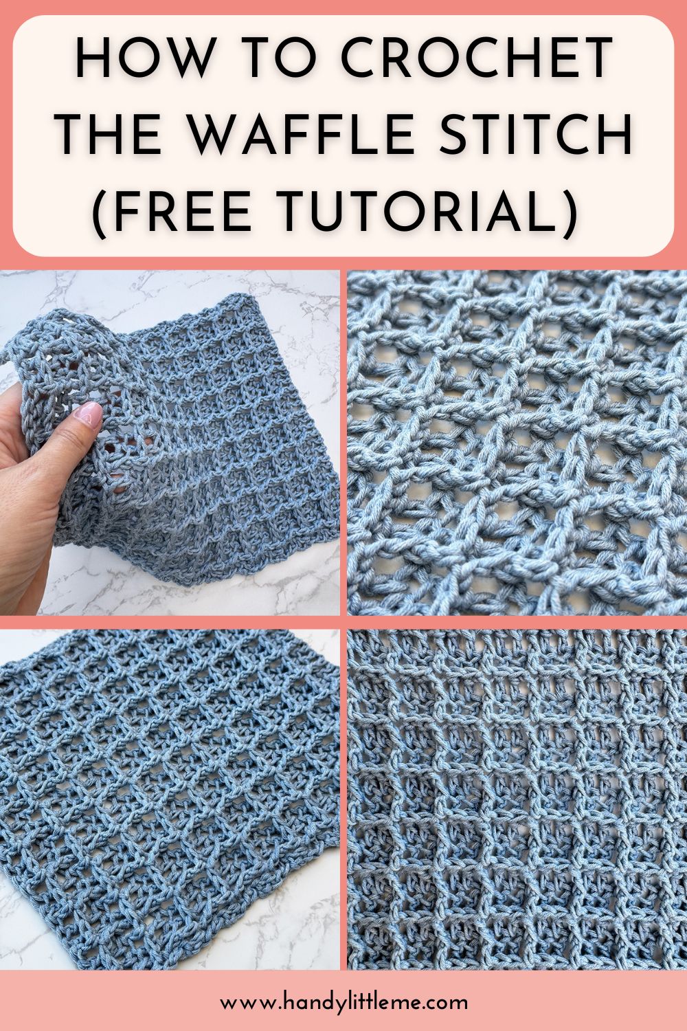 How To Crochet The Waffle Stitch (Free Tutorial) - Handy Little Me