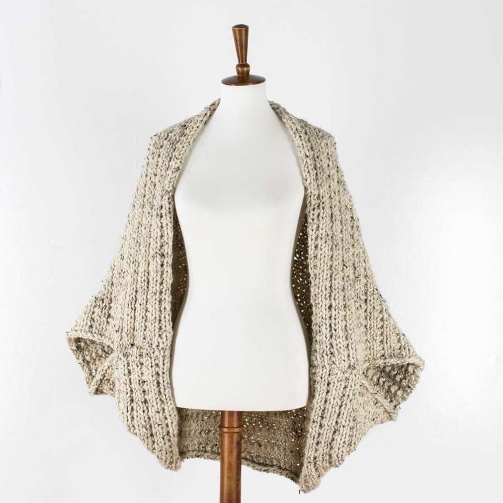 Lace Poncho Knitting Pattern : Brome Fields