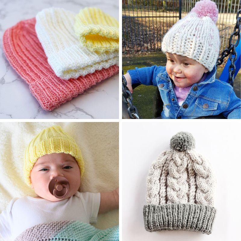 Easy knit baby hat patterns feat image