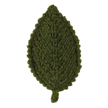 How to Knit a LEAF Shape: Easy for Beginning Knitters 