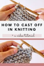 How To Cast Off Knitting For Total Beginners (Step by Step) - Handy ...