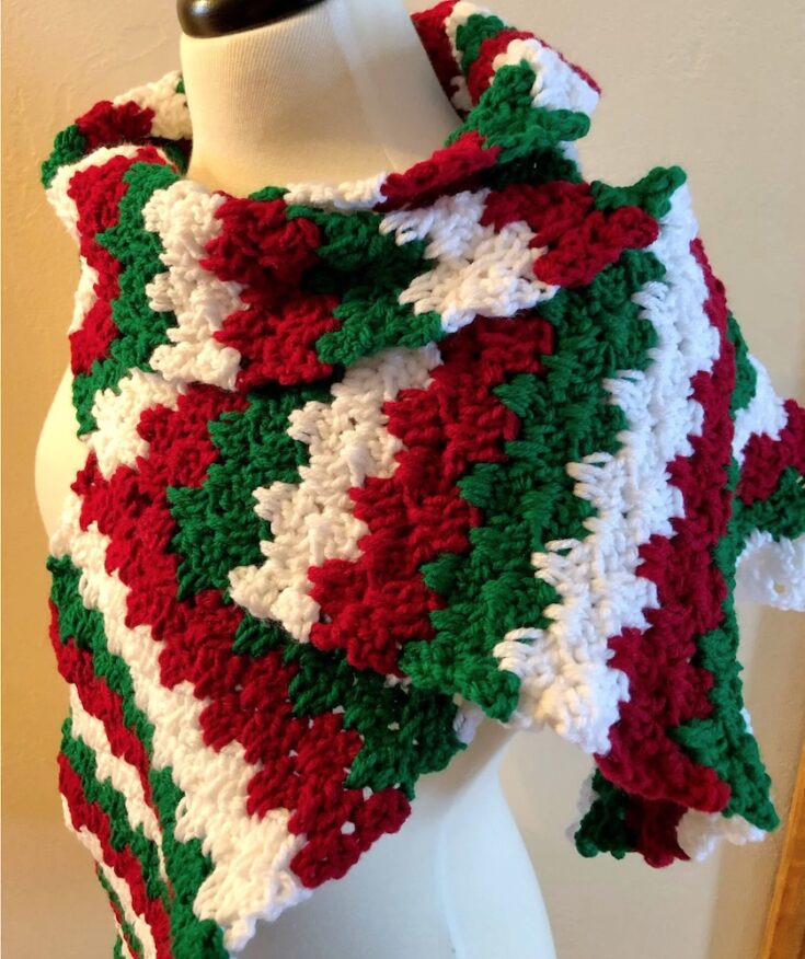 Christmas Crochet Pot Holder Set Red/Green