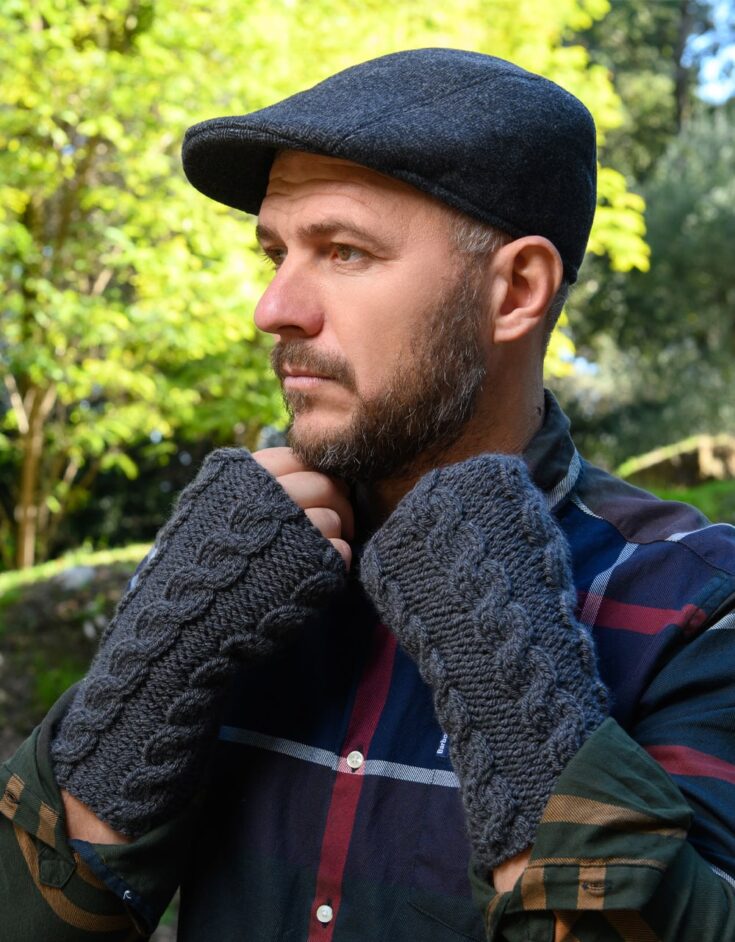 Men's Fingerless Gloves Knitting Pattern Handy Little Me