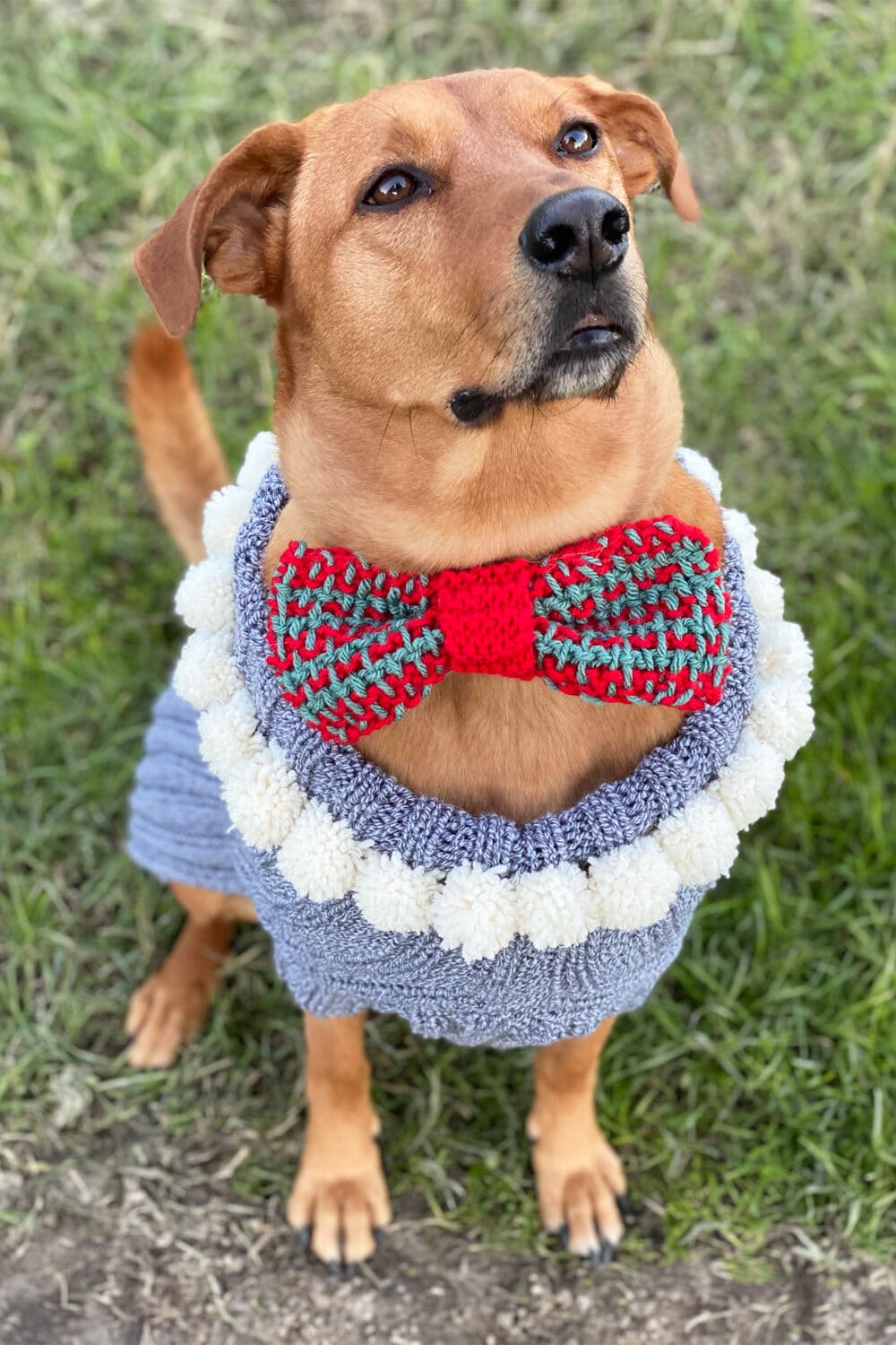 knitted bow tie stash busting pattern handy little me