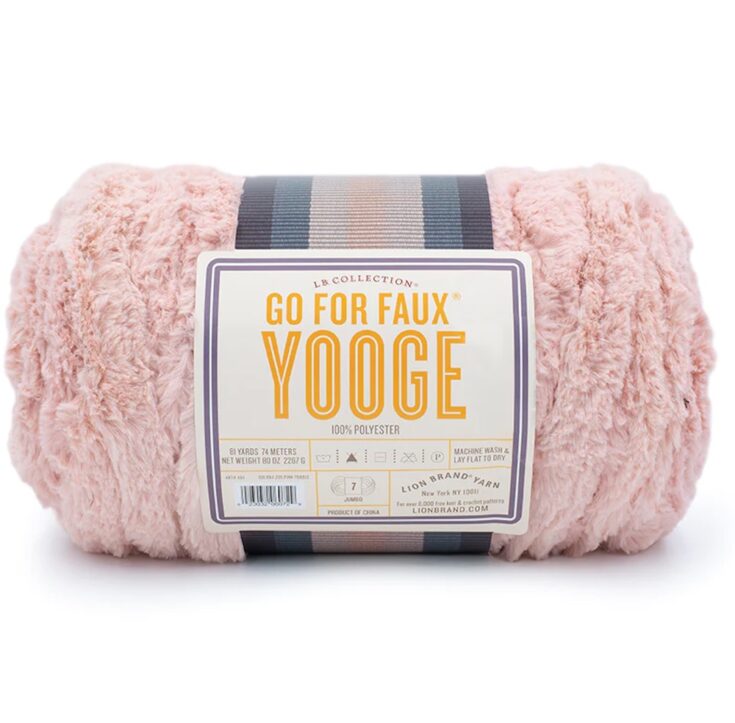 Lion Brand Yarn Go For Faux Thick and Quick Bonus Bundle Pink Poodle Faux  Fur Super Bulky Polyester Pink Yarn 