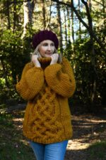 Chunky Celtic Cable Knit Sweater Pattern - Handy Little Me