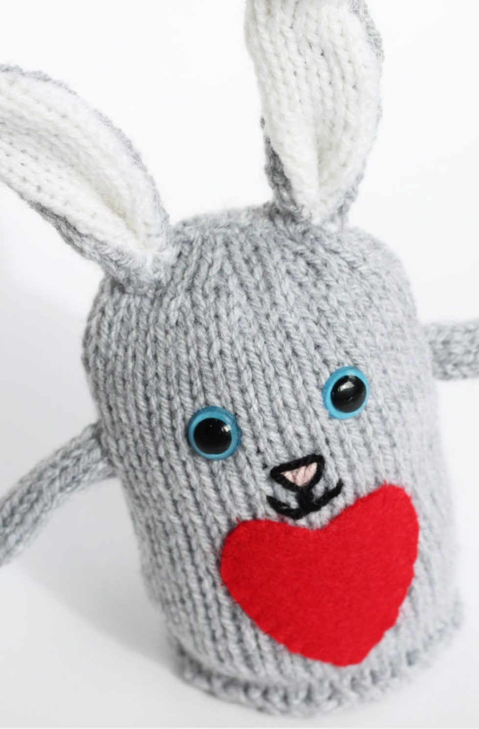 a hand-made plush bunny toy