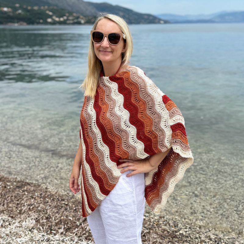 Poncho Knitting Pattern (Easy Ripples and Ridges)