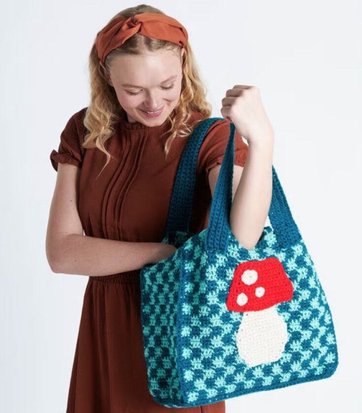 Red Heart Mesh Market Bag Pattern