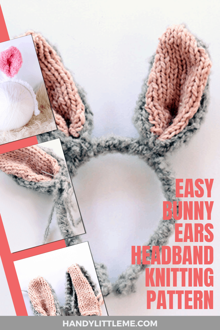 Bunny Ears Headband {With Knitted Ears} - Handy Little Me