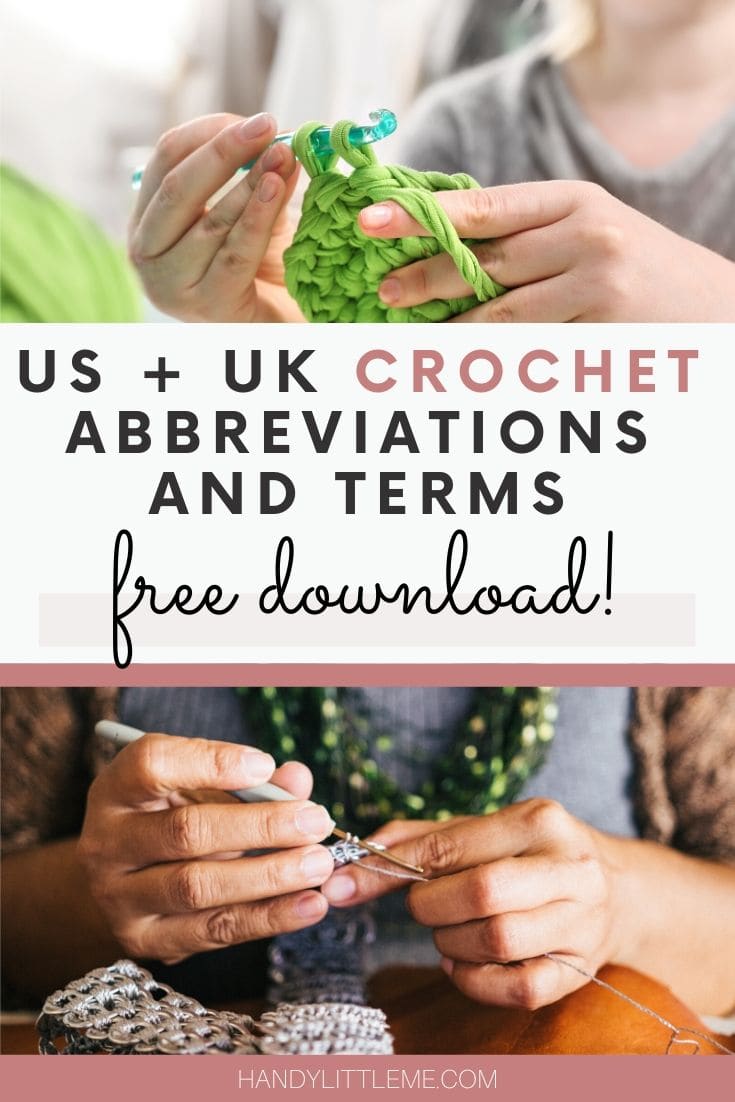 Crochet Abbreviations And Terms (US + UK) Handy Little Me