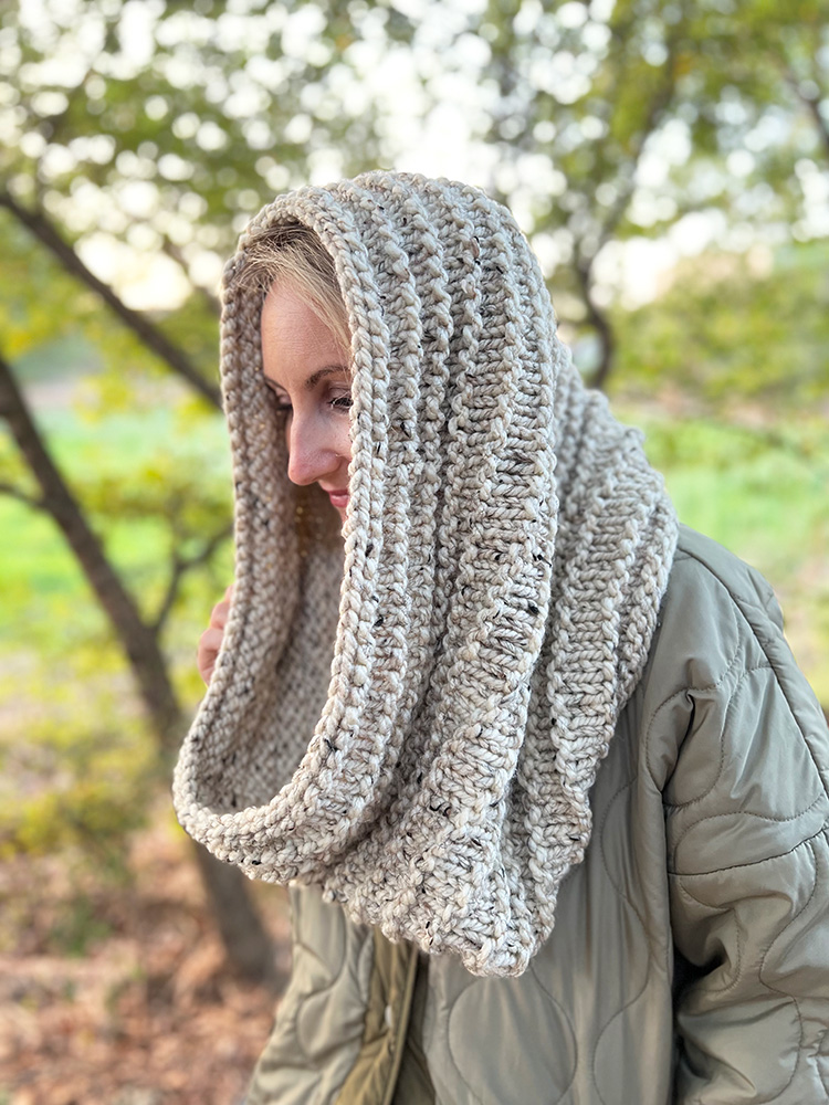Cache-cou (snood) simple au point mousse▫️Super facile à faire  ▫️Tricot▫️Easy knitted snood 