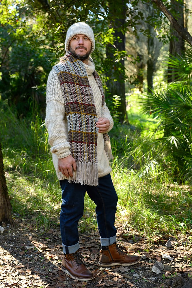 Fraser Tartan Scarf Knitting Pattern - Handy Little Me